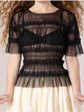 H&M sheer black top